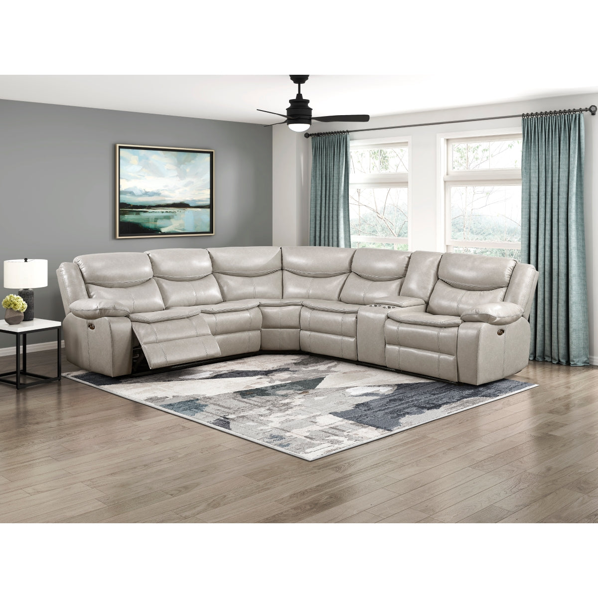 Fargo 3-Piece Power Reclining Sectional with Right Console