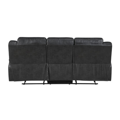 Hazen Double Reclining Sofa - Black