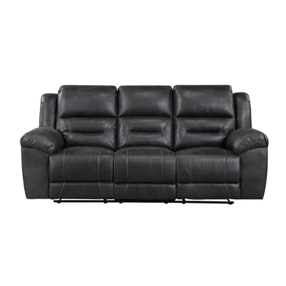 Hazen Double Reclining Sofa - Black