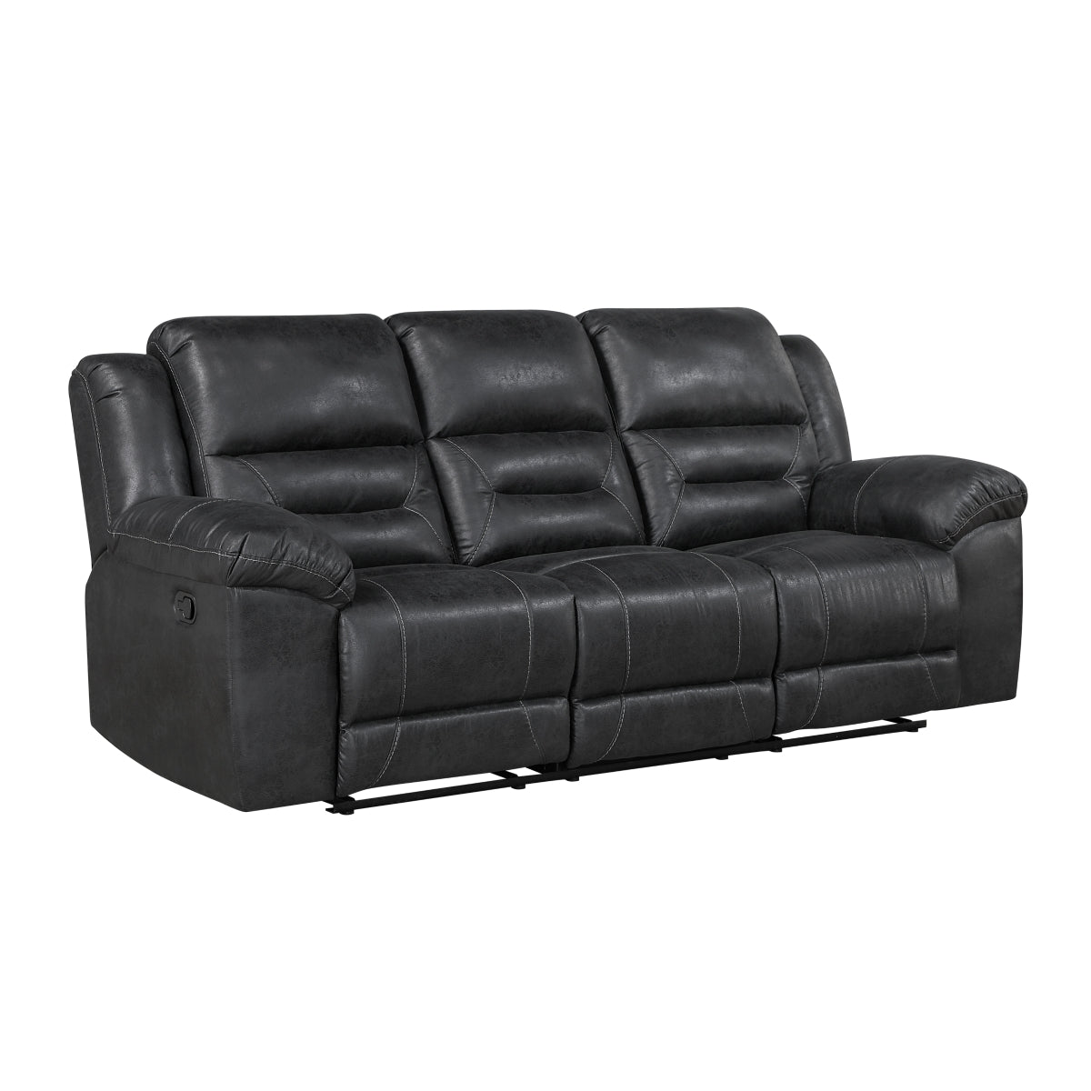Hazen Double Reclining Sofa - Black