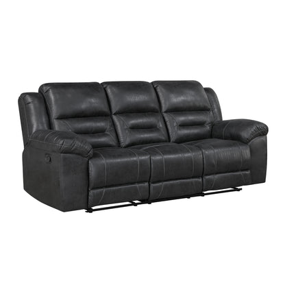 Hazen Double Reclining Sofa - Black