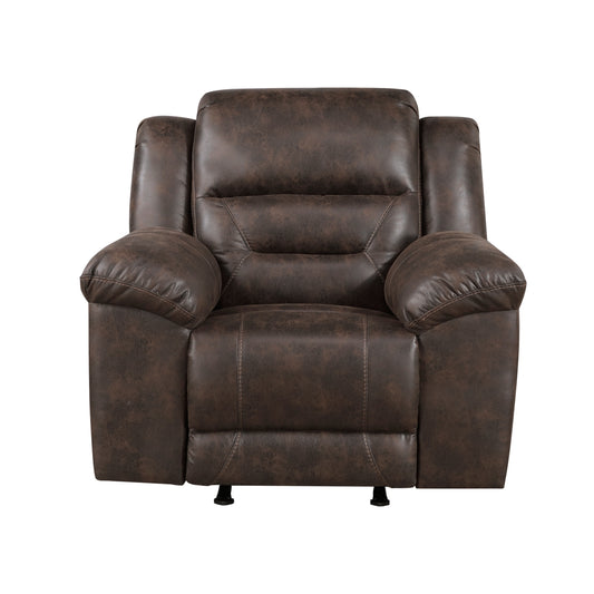 Hazen Rocker Reclining Chair - Dark brown