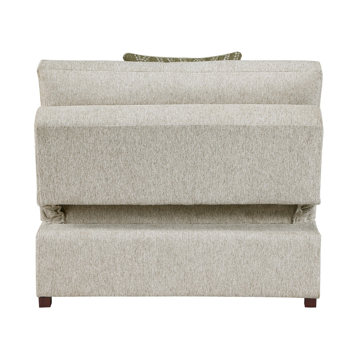 Isla Convertible Armless Chair and Half with Pull-out Bed and Click Motion Back