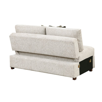 Isla Convertible Armless 2-Seater with Pull-out Bed and Click Motion Back