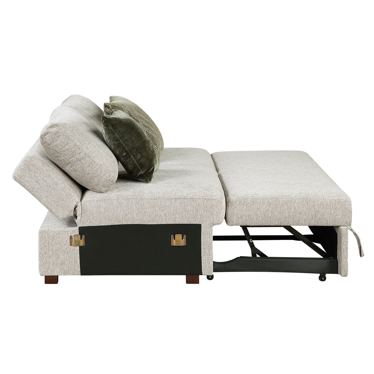 Isla Convertible Armless 2-Seater with Pull-out Bed and Click Motion Back