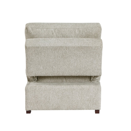 Isla Convertible Armless Chair with Pull-out Bed and Click Motion Back