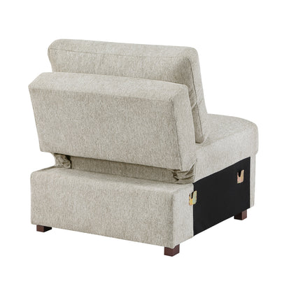 Isla Convertible Armless Chair with Pull-out Bed and Click Motion Back