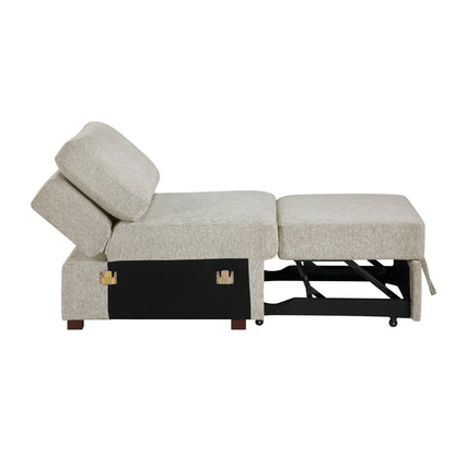 Isla Convertible Armless Chair with Pull-out Bed and Click Motion Back
