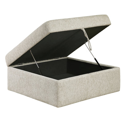Isla Storage Ottoman with Casters - Sage Sand