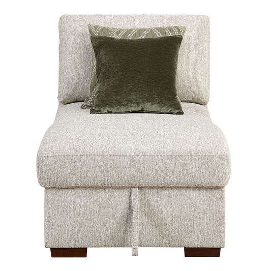 Isla Convertible Armless Storage Chaise with Click Motion Back