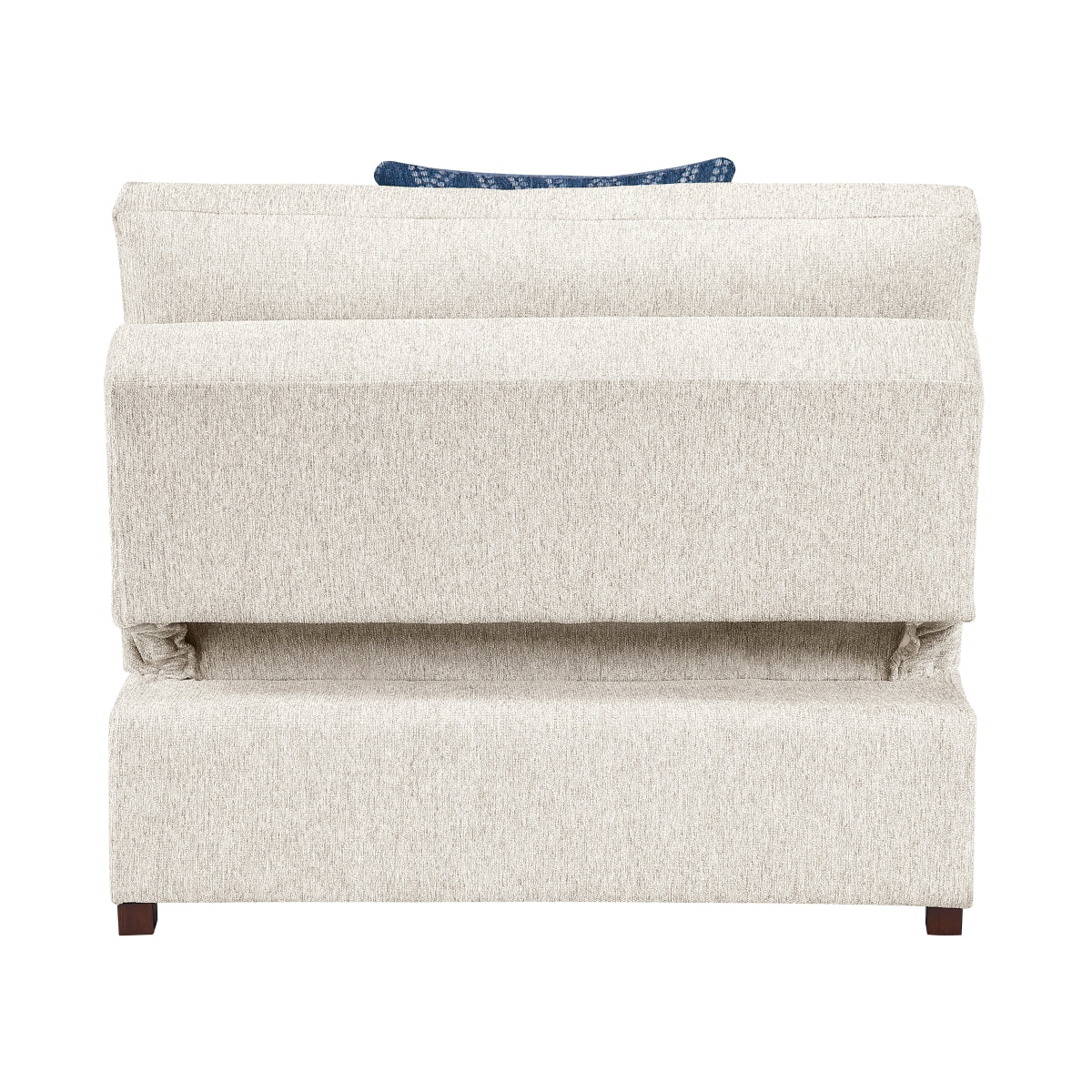 Isla Convertible Armless Chair and Half with Pull-out Bed and Click Motion Back