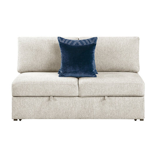 Isla Convertible Armless 2-Seater with Pull-out Bed and Click Motion Back