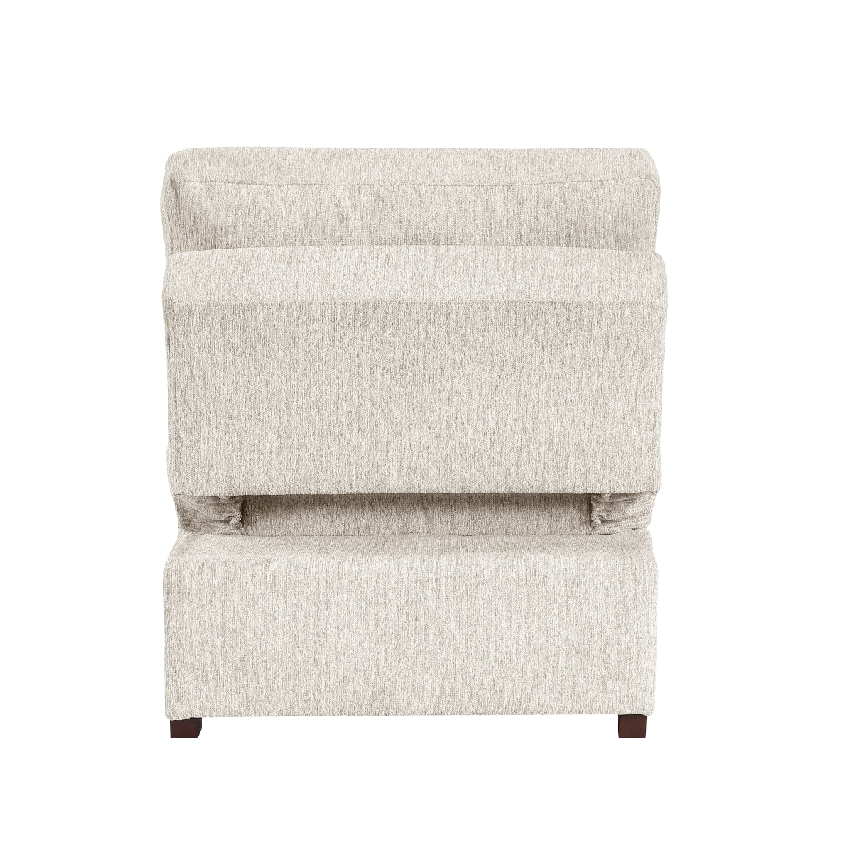 Isla Convertible Armless Chair with Pull-out Bed and Click Motion Back
