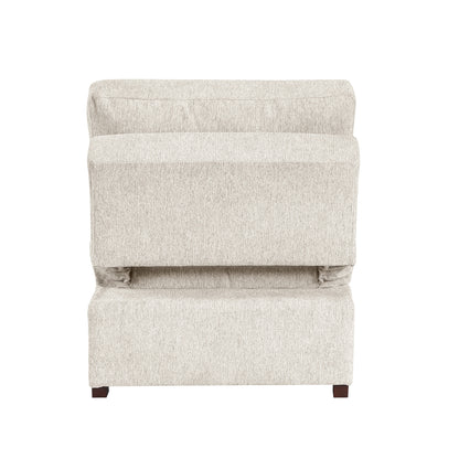 Isla Convertible Armless Chair with Pull-out Bed and Click Motion Back