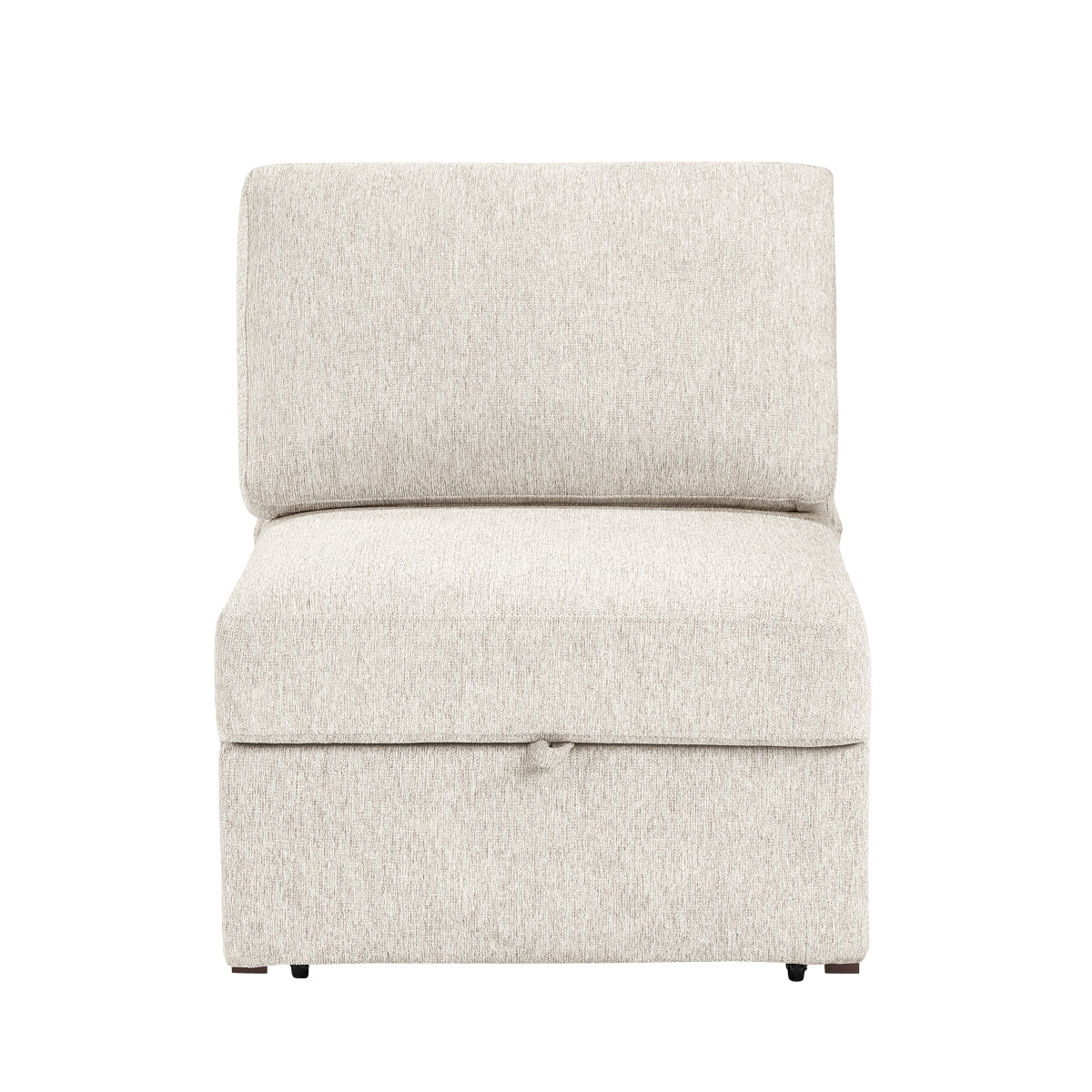 Isla Convertible Armless Chair with Pull-out Bed and Click Motion Back