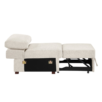 Isla Convertible Armless Chair with Pull-out Bed and Click Motion Back