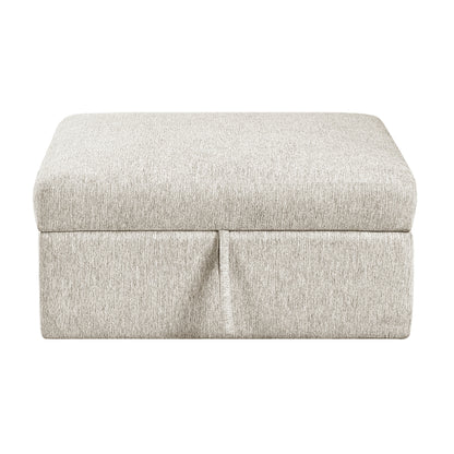 Isla Storage Ottoman with Casters - Beige
