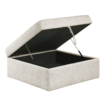 Isla Storage Ottoman with Casters - Beige