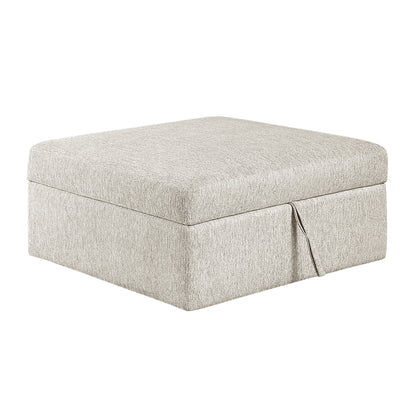 Isla Storage Ottoman with Casters - Beige