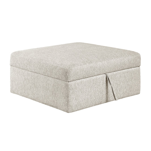 Isla Storage Ottoman with Casters - Beige
