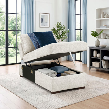 Isla Convertible Armless Storage Chaise with Click Motion Back