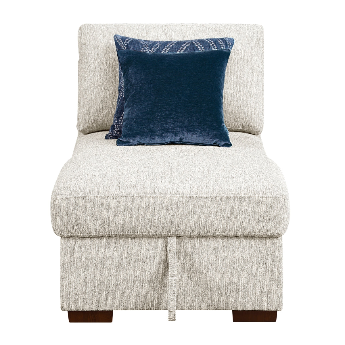 Isla Convertible Armless Storage Chaise with Click Motion Back