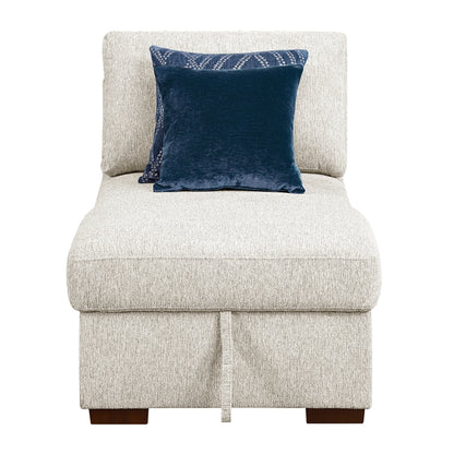 Isla Convertible Armless Storage Chaise with Click Motion Back
