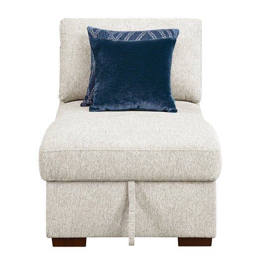 Isla Convertible Armless Storage Chaise with Click Motion Back