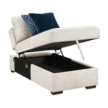 Isla Convertible Armless Storage Chaise with Click Motion Back