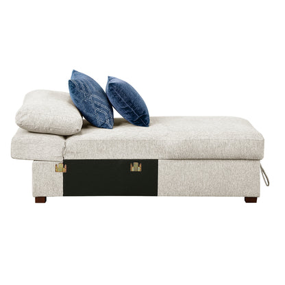 Isla Convertible Armless Storage Chaise with Click Motion Back
