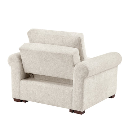 Isla Convertible Chair with Pull-out Bed, Click Motion Back and Two Roll Arms