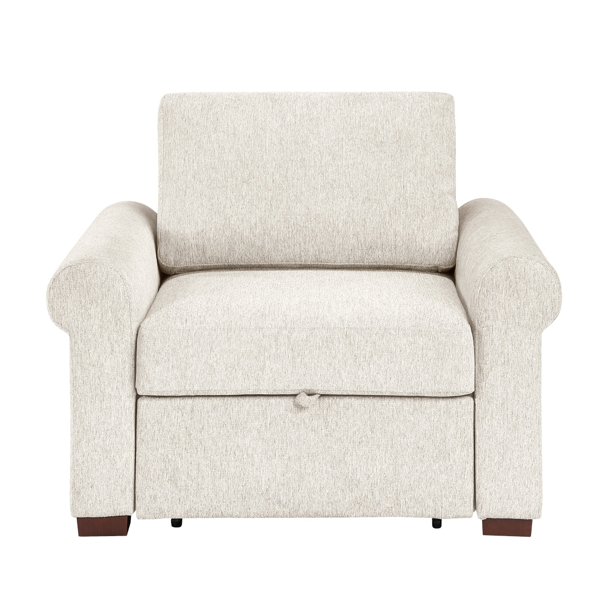 Isla Convertible Chair with Pull-out Bed, Click Motion Back and Two Roll Arms