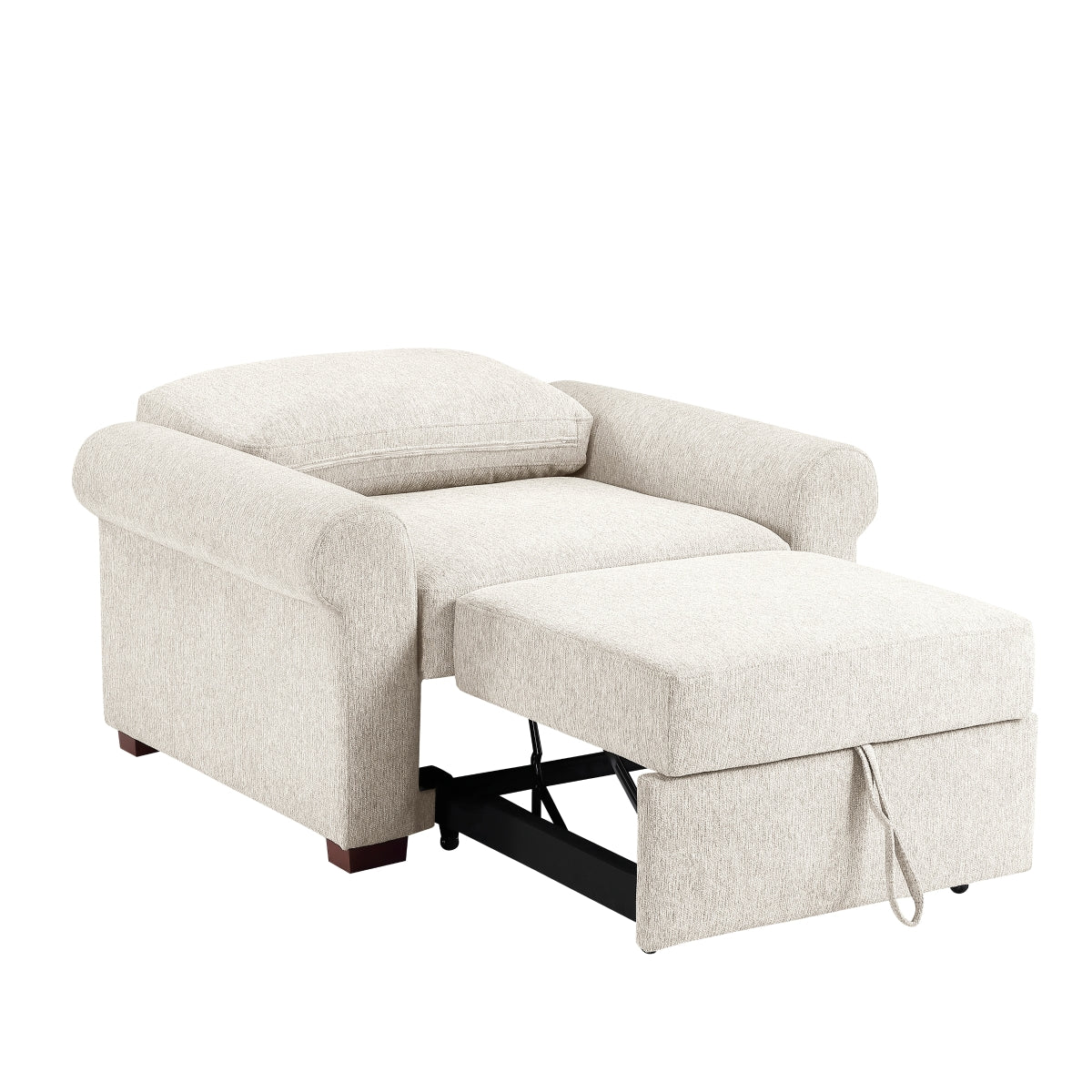 Isla Convertible Chair with Pull-out Bed, Click Motion Back and Two Roll Arms