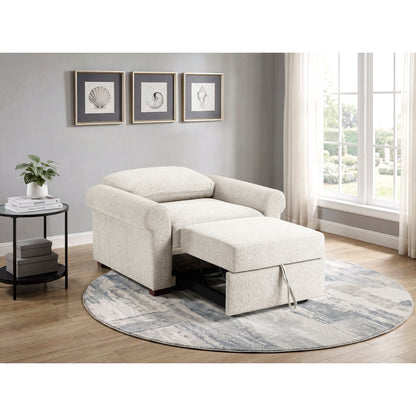 Isla Convertible Chair with Pull-out Bed, Click Motion Back and Two Roll Arms