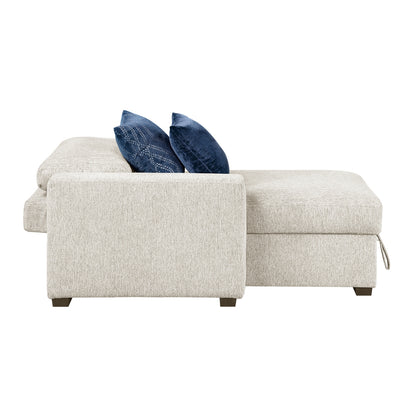 Isla Convertible Chaise Lounge with Arms and Hidden Storage, Click Motion Back