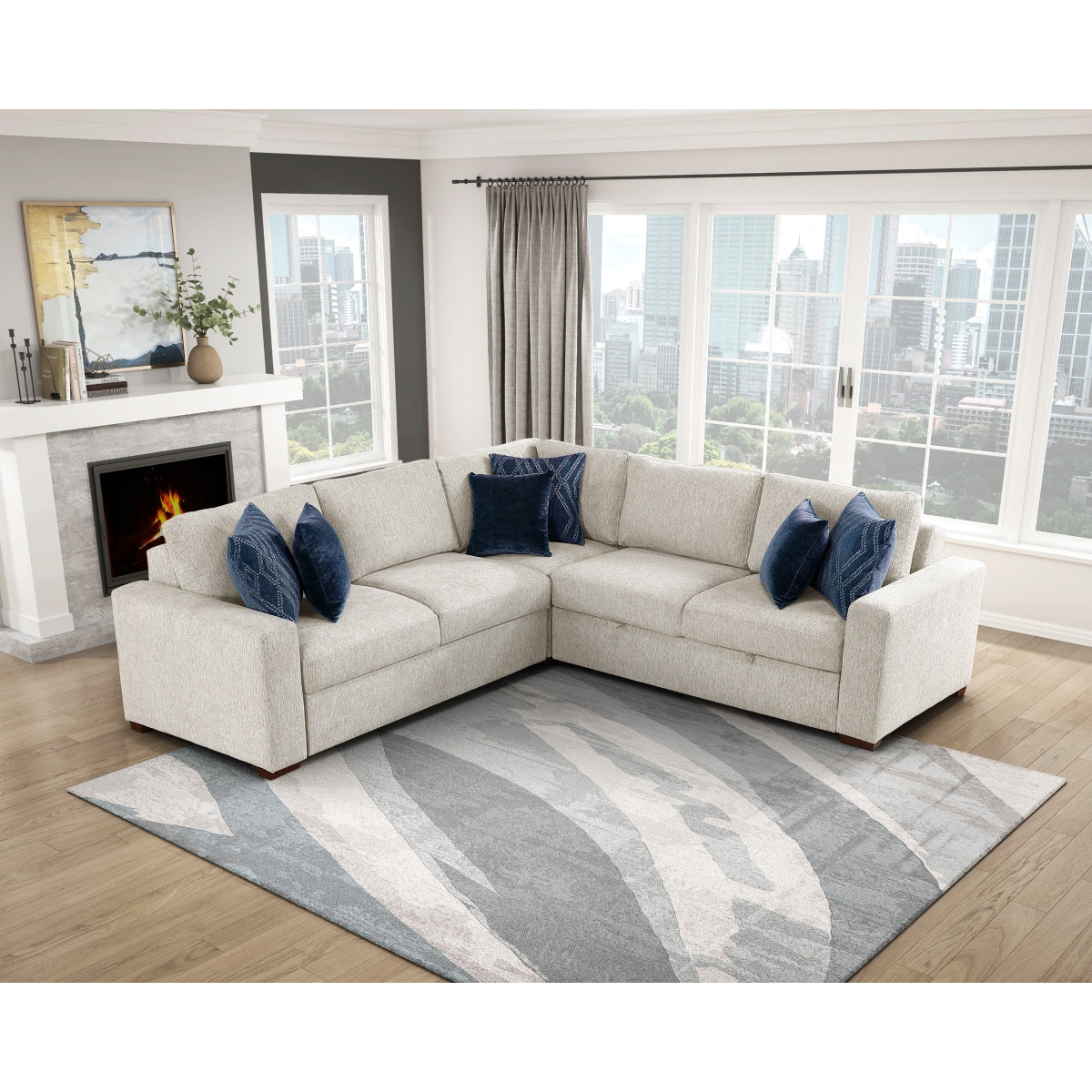 Isla 3-Piece Sectional with Pull-out Bed