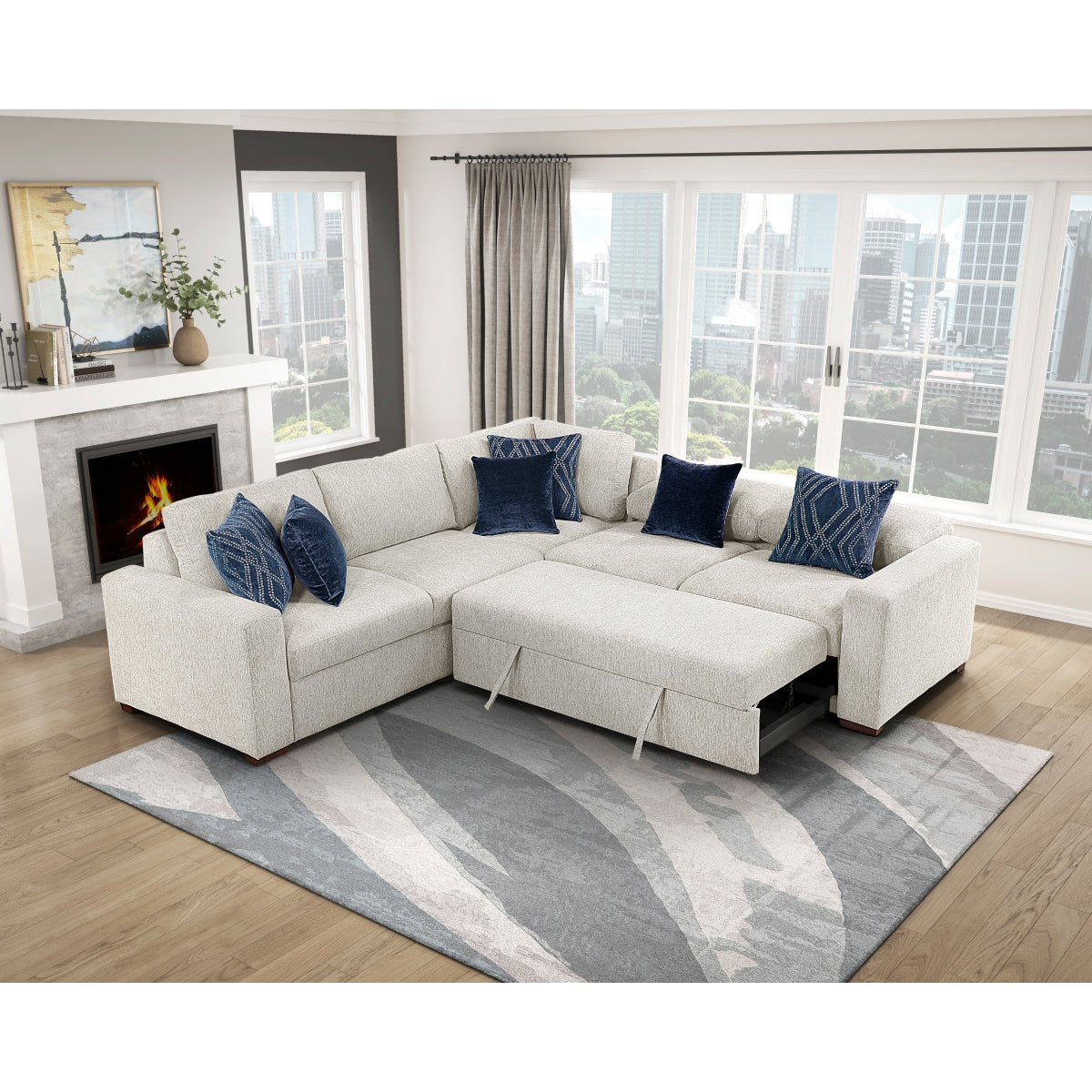Isla 3-Piece Sectional with Pull-out Bed