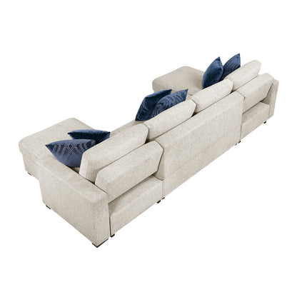 Isla 3-Piece Sectional with Convertible and Reversible Chaise, Hidden Storage, Click Motion Back