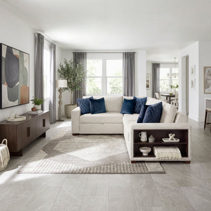 Isla 3-Piece Sectional with Pull-out Bed and Click Motion Back