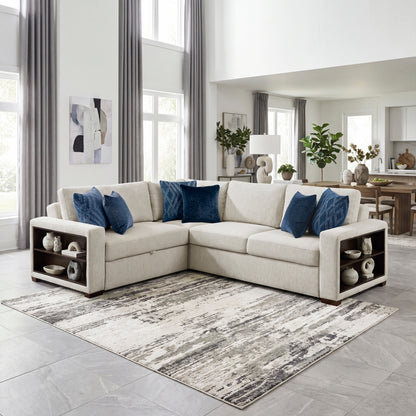 Isla 3-Piece Sectional with Pull-out Bed and Click Motion Back