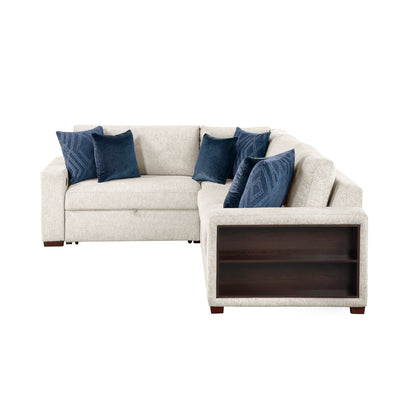 Isla 3-Piece Sectional with Pull-out Bed and Click Motion Back