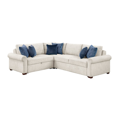 Isla 3-Piece Sectional with Pull-out Bed and Click Motion Back