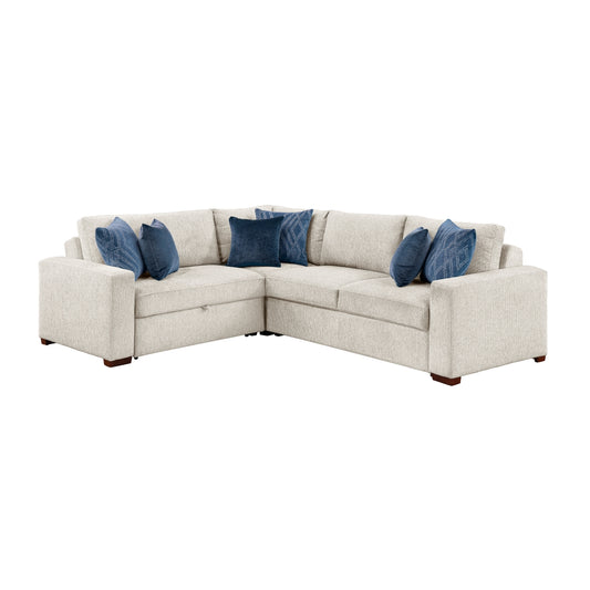 Isla 3-Piece Sectional with Pull-out Bed and Click Motion Back