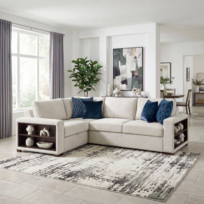 Isla 3-Piece Sectional with Pull-out Bed and Click Motion Back