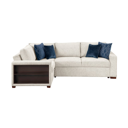 Isla 3-Piece Sectional with Pull-out Bed and Click Motion Back
