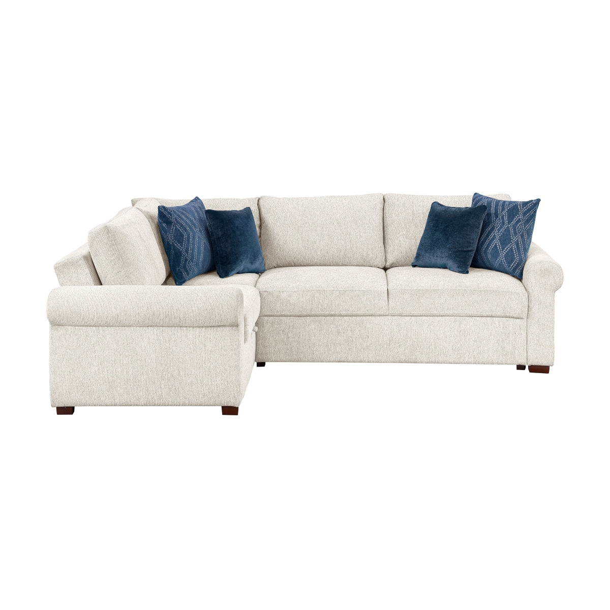 Isla 3-Piece Sectional with Pull-out Bed and Click Motion Back