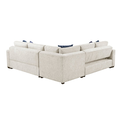 Isla 4-Piece Sectional with Pull-out Bed and Ottoman