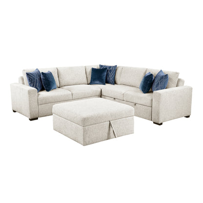 Isla 4-Piece Sectional with Pull-out Bed and Ottoman