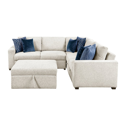 Isla 4-Piece Sectional with Pull-out Bed and Ottoman