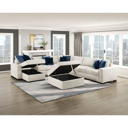 Isla 6-Piece Sectional with Reversible Chaise, Pull-out Bed, Hidden Storage and Ottoman